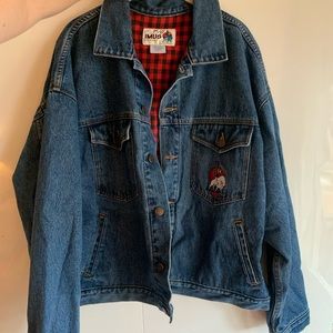 Imus jean jacket denim flannel lined